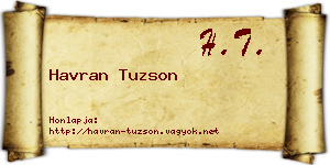 Havran Tuzson névjegykártya